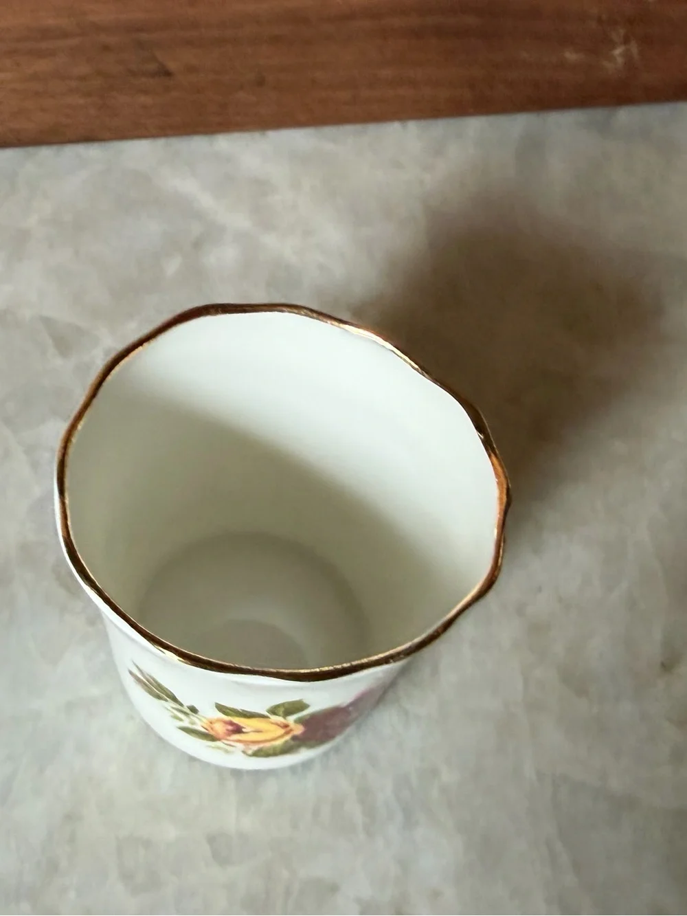 Vintage porcelains rose toothpick holder England